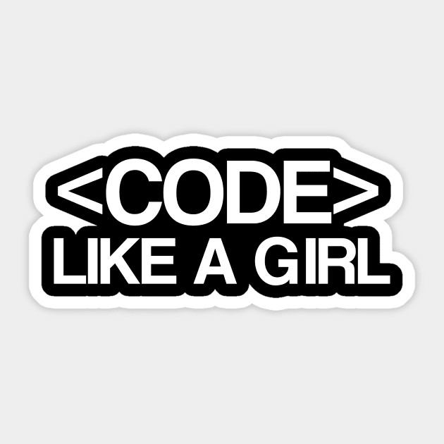 Code Like a Girl Sticker by Hip City Merch